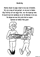 A coloring page of mothers day